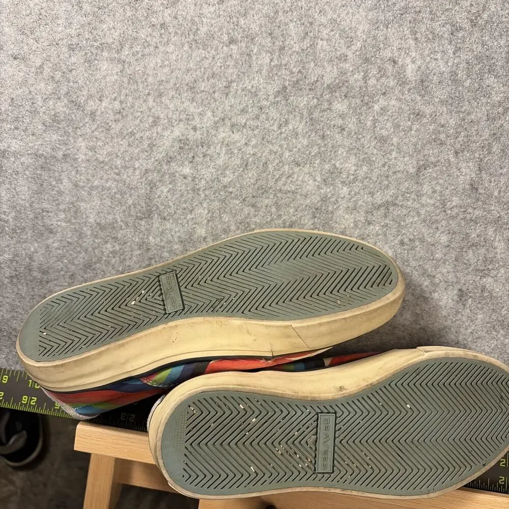 Seaver’s X Trina Turk Baja Retro Rainbow Swirl Slip On Canvas Sneakers 7